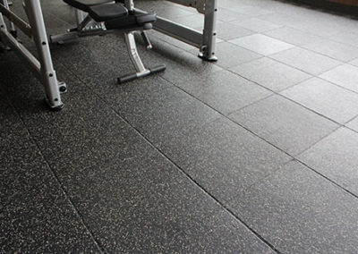 gym with impact tile